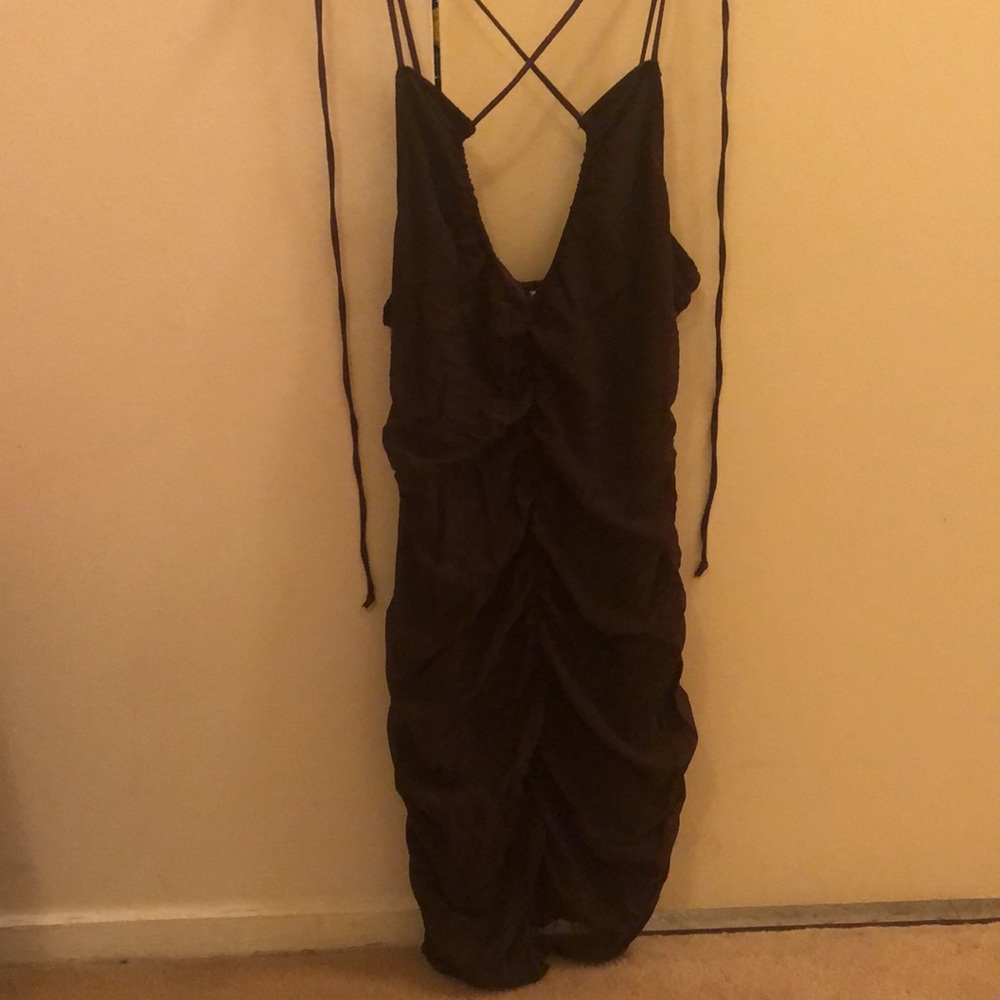 Motel Rocks Brown Ruched Mini Dress - Picture 3 of 5